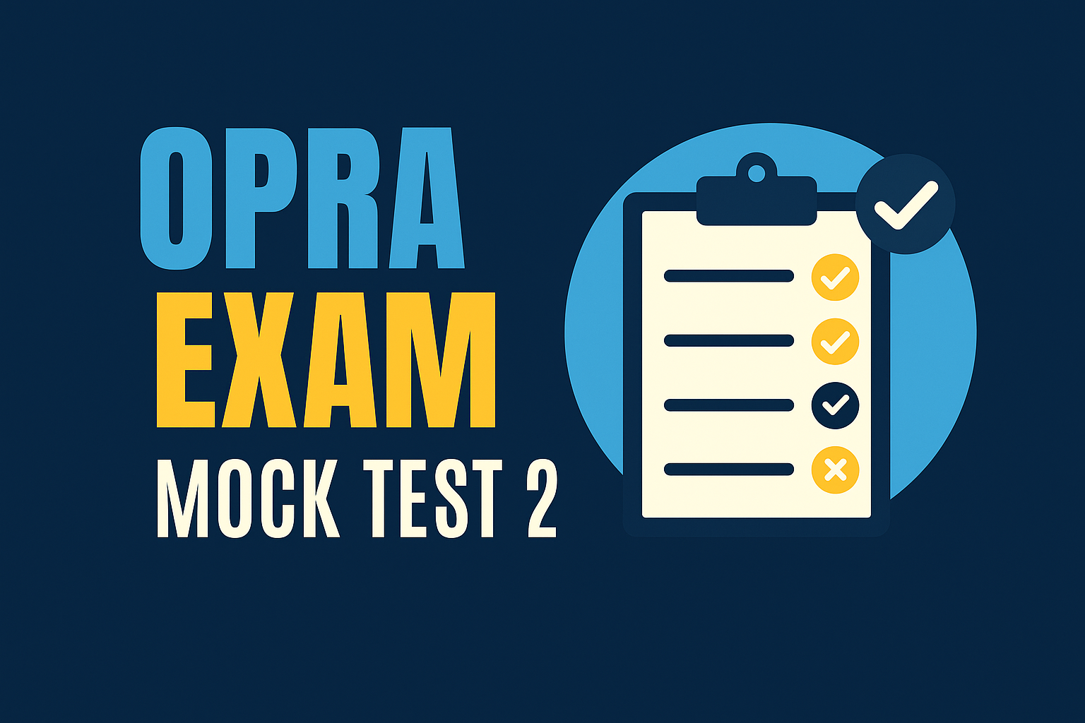 MOCK exam for OPRA 120 MCQ OPRA Exam 120 MCQ OPRA Exam
